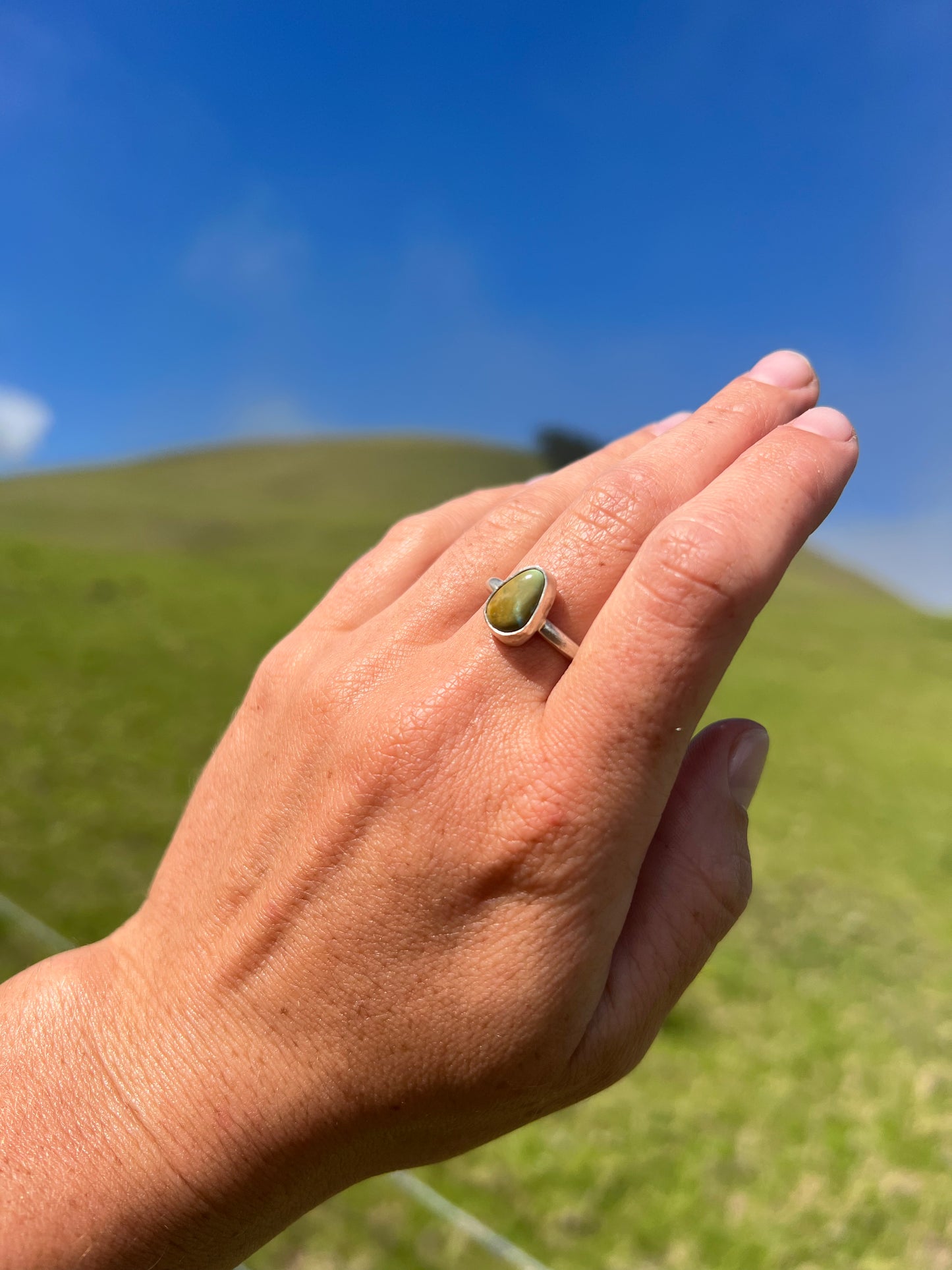 Earth Teardrop Ring