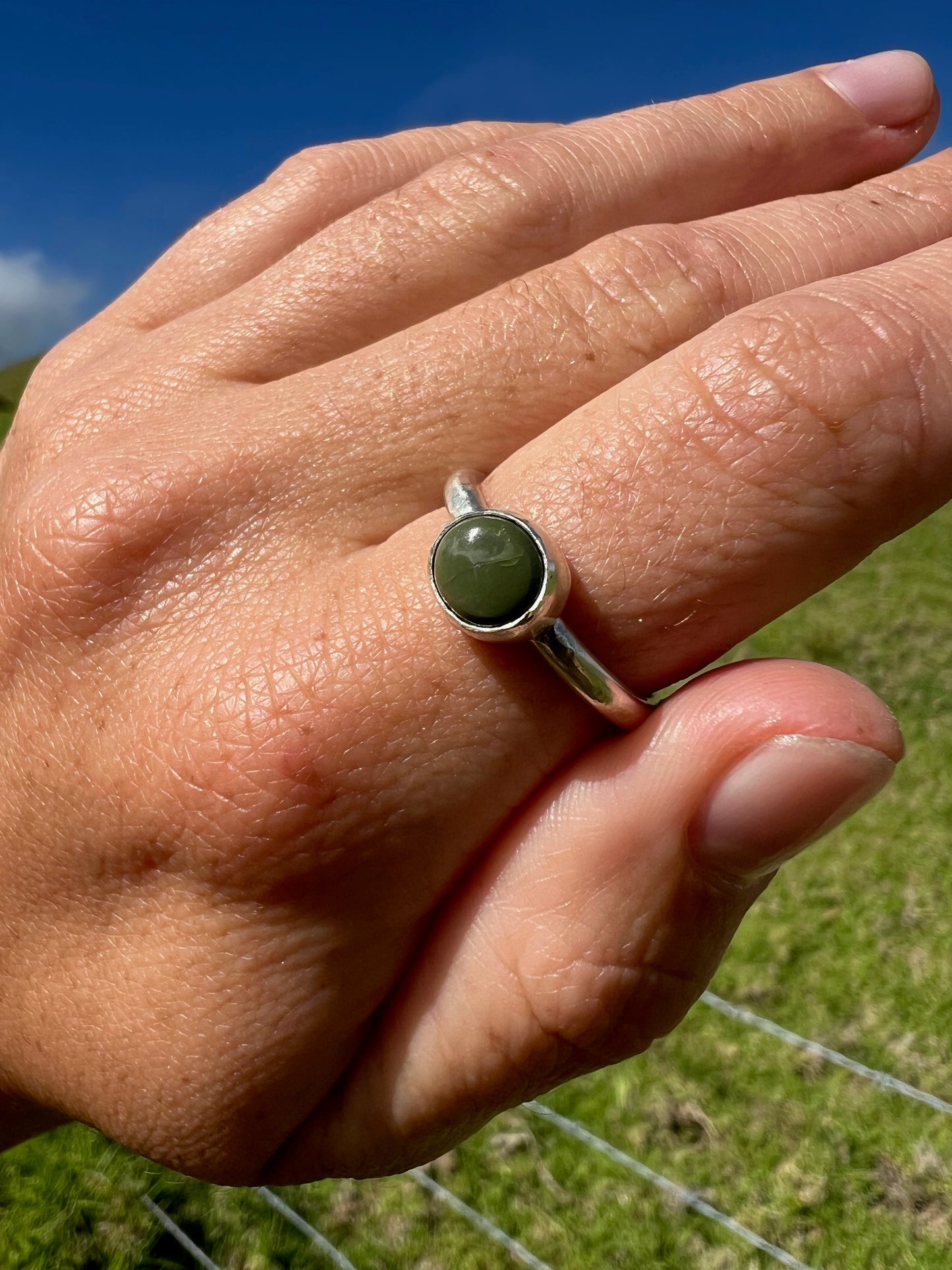 Deep Green Turquoise Ring