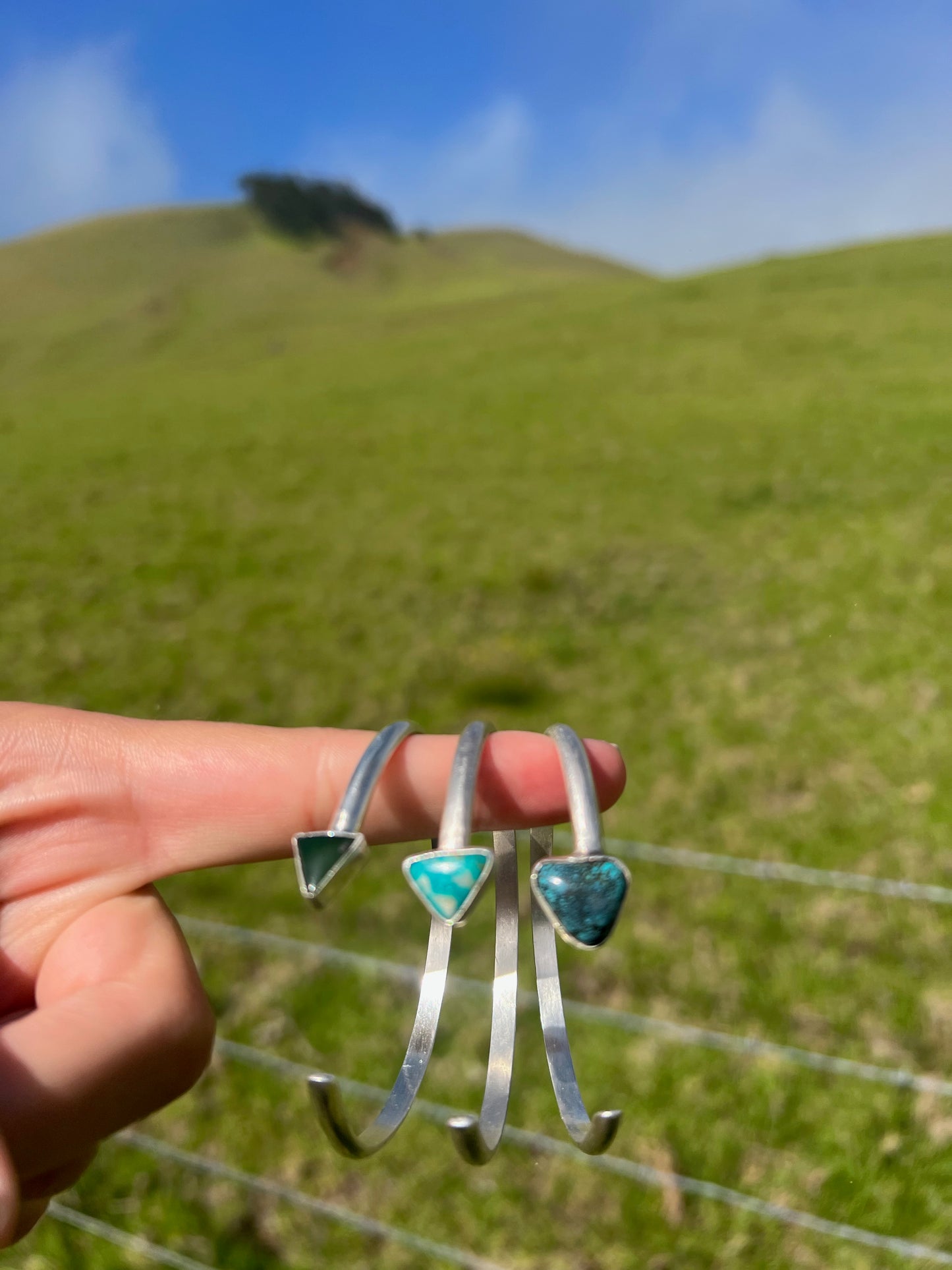 Teal Triangle Cuff