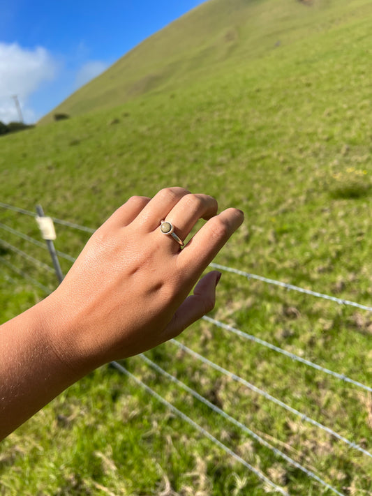 Shadow Green Turquoise Ring