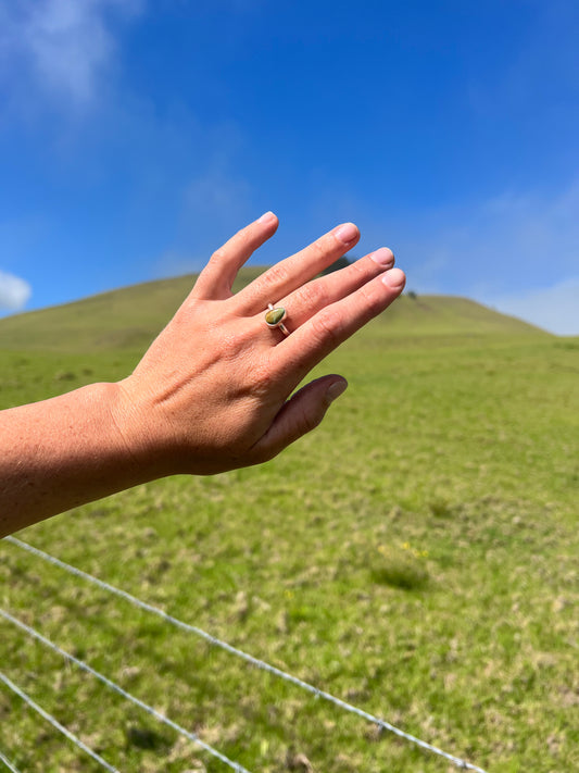 Earth Teardrop Ring