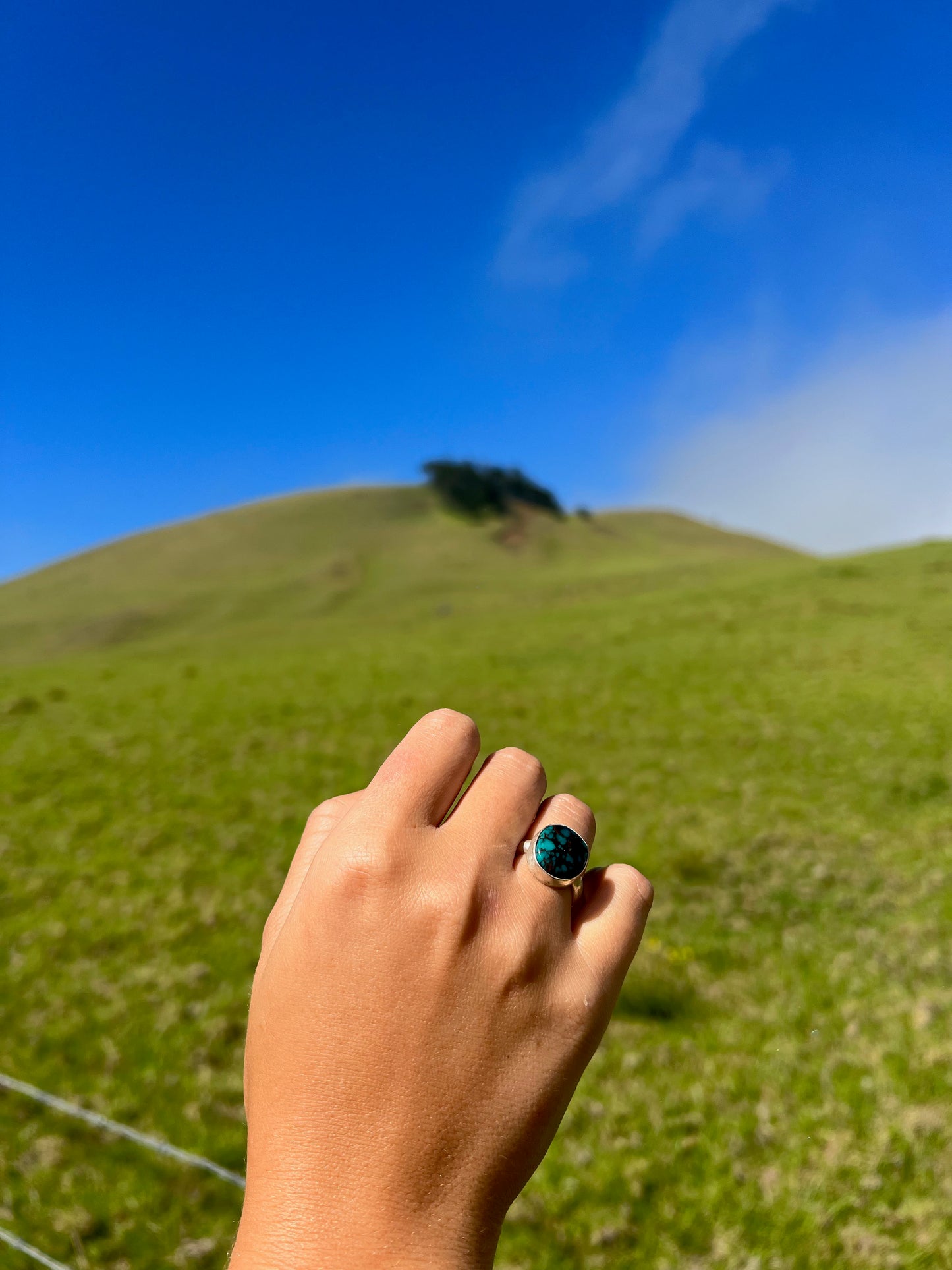 Deep Blue Turquoise Ring