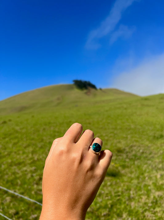 Deep Blue Turquoise Ring