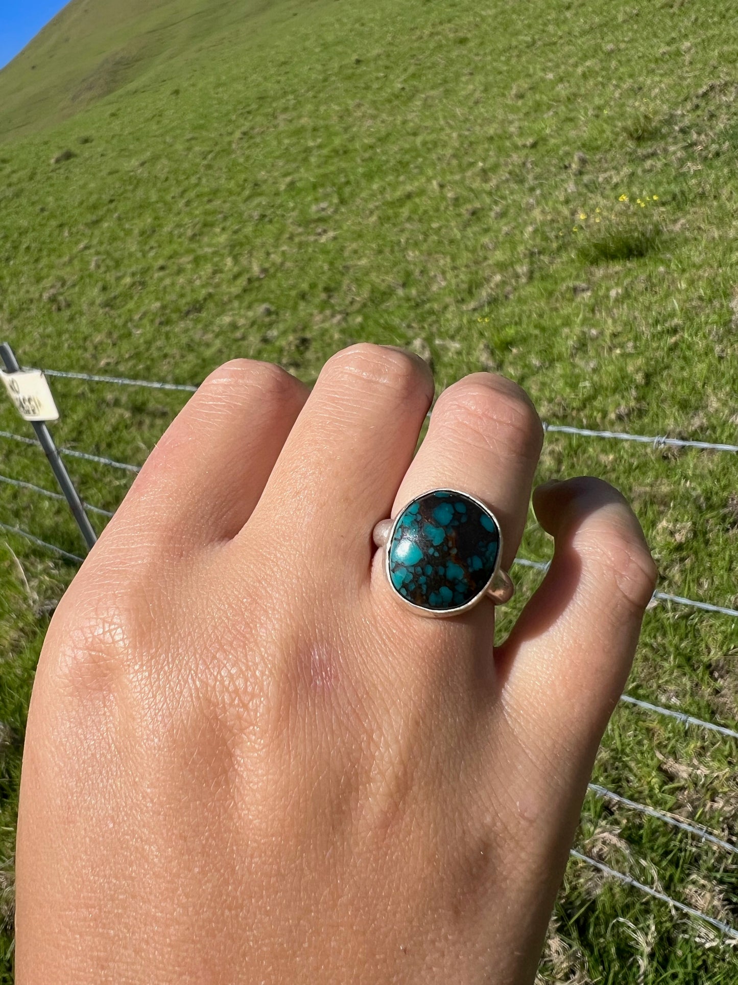 Deep Blue Turquoise Ring