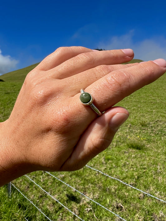 Deep Green Turquoise Ring