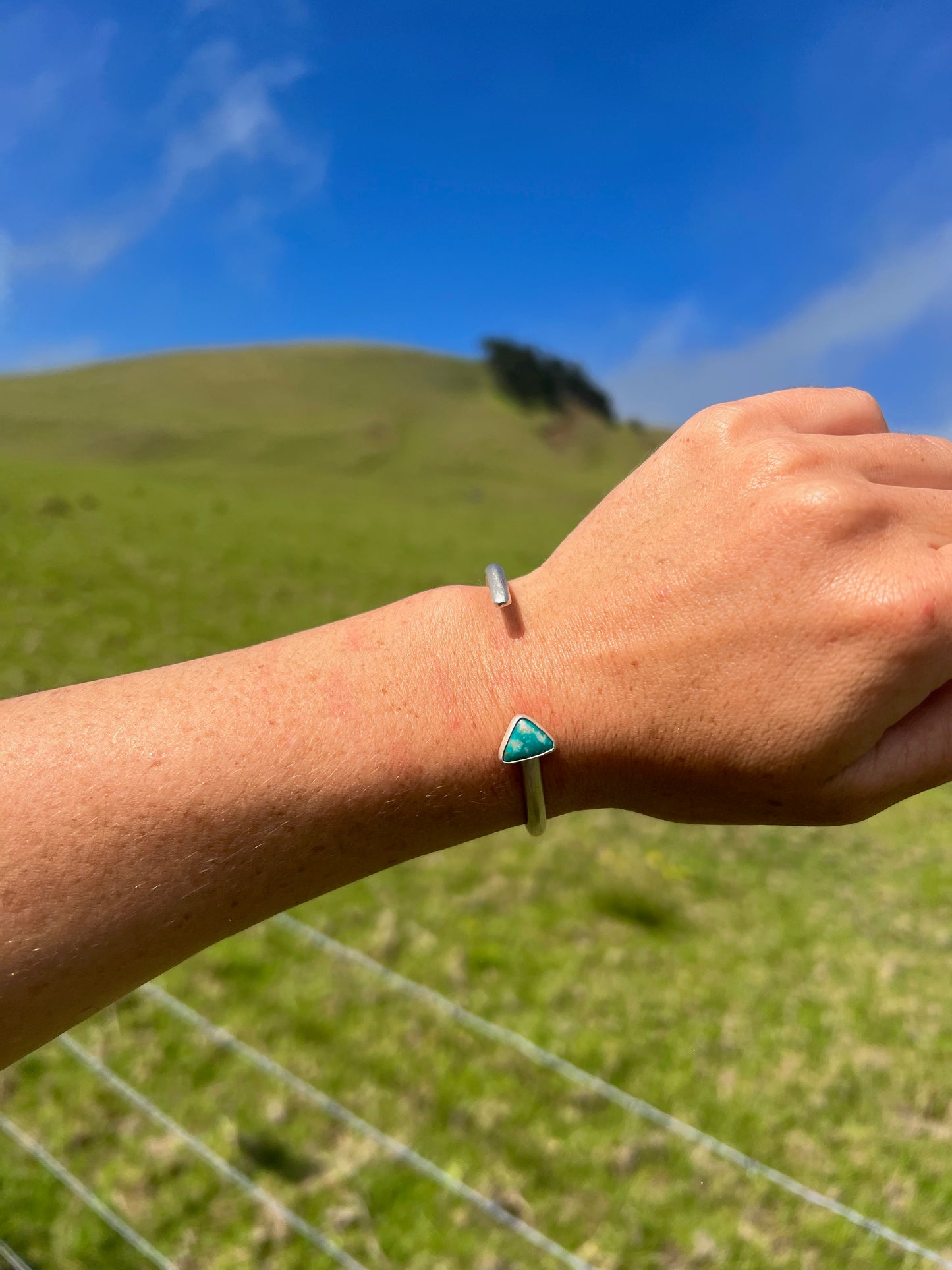 Teal Triangle Cuff