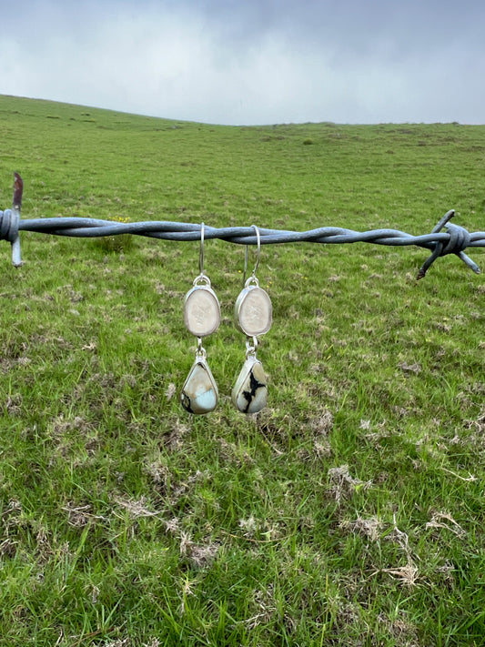 Antler and Teardrop Turquoise Earring