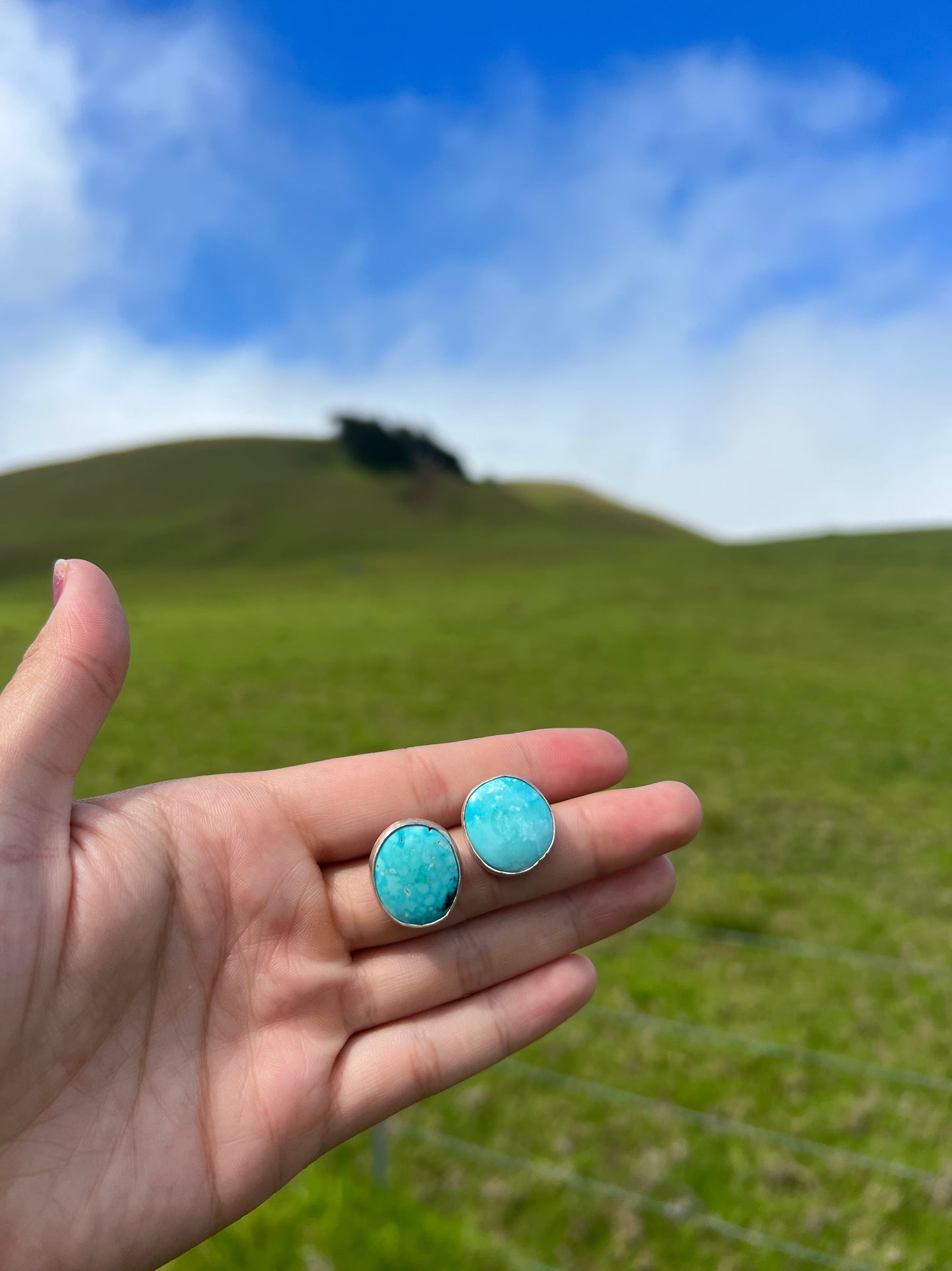 Blue Moon Turquoise Studs